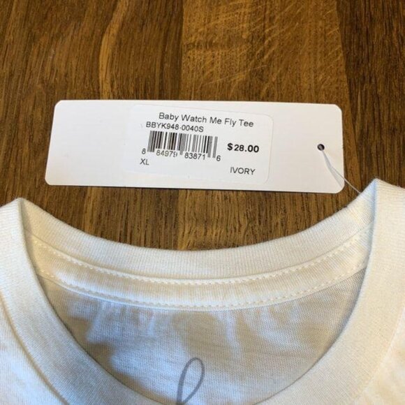 PEEK Girls Butterfly T-Shirt Top 18-24 XL Months Flutter Sleeves Tee NWT NEW - Picture 4 of 4